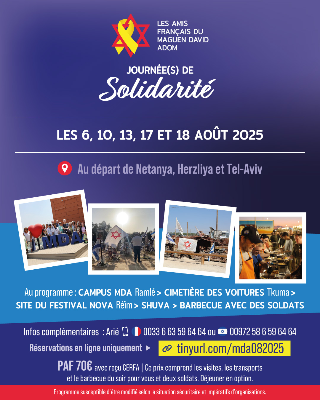 Août 2025 : journées de solidarité